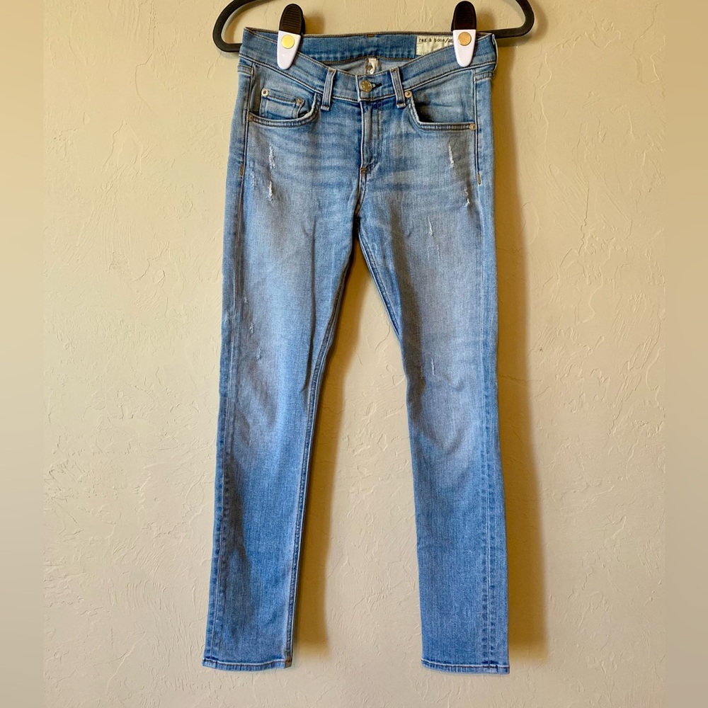 Rag & Bone Harbour light wash Capri Skinny Jeans 26